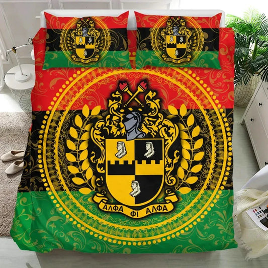 Pan Africa Alpha Phi Alpha Fraternity Bedding Set J5