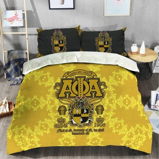 Shield Of Alpha Phi Alpha Bedding Set J5