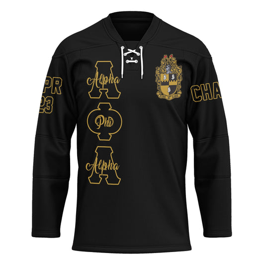 Getteestore Hockey Jersey - (Custom) Alpha Phi Alpha Hand Sign Fraternity A31