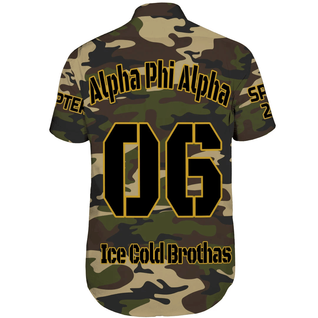 (Custom) GetteeStore Shirt - Alpha Phi Alpha Camouflage Short Sleeve Shirt A31