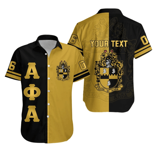 (Custom) Getteestore Shirt - Alpha Phi Alpha Half Style Short Sleeve Shirt A31