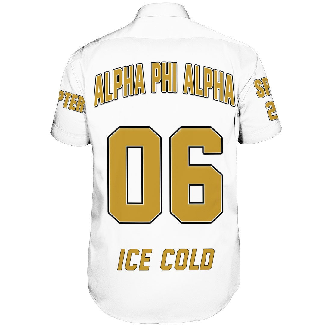 (Custom) Getteestore Short - Alpha Phi Alpha ( White ) Short Sleeve Shirt A31