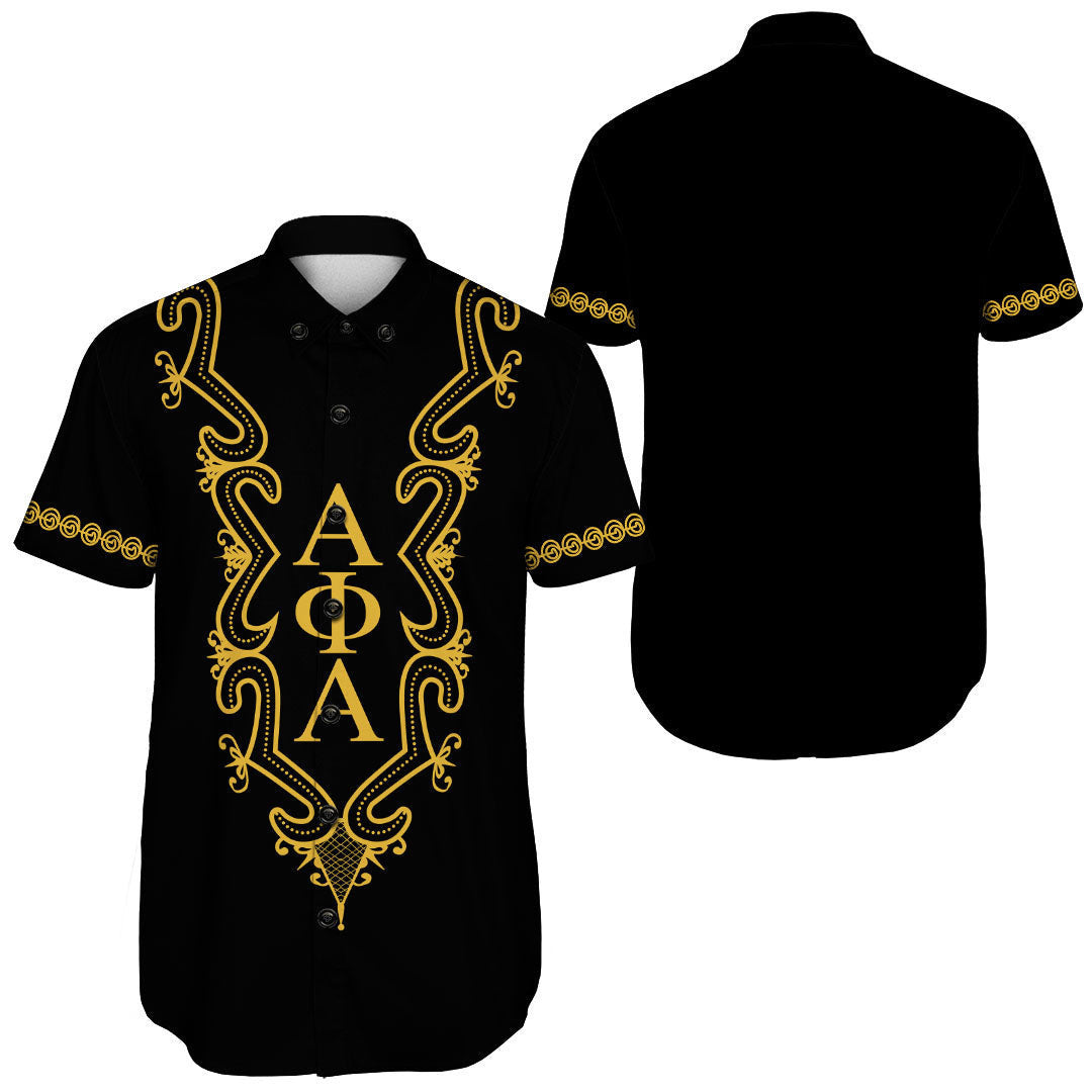Gettee Short - Alpha Phi Alpha Hye Won Hye Dashiki Short Sleeve Shirt A31