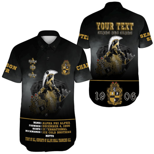 Gettee Clothing - Alpha Phi Alpha Motto Short Sleeve Shirt A35