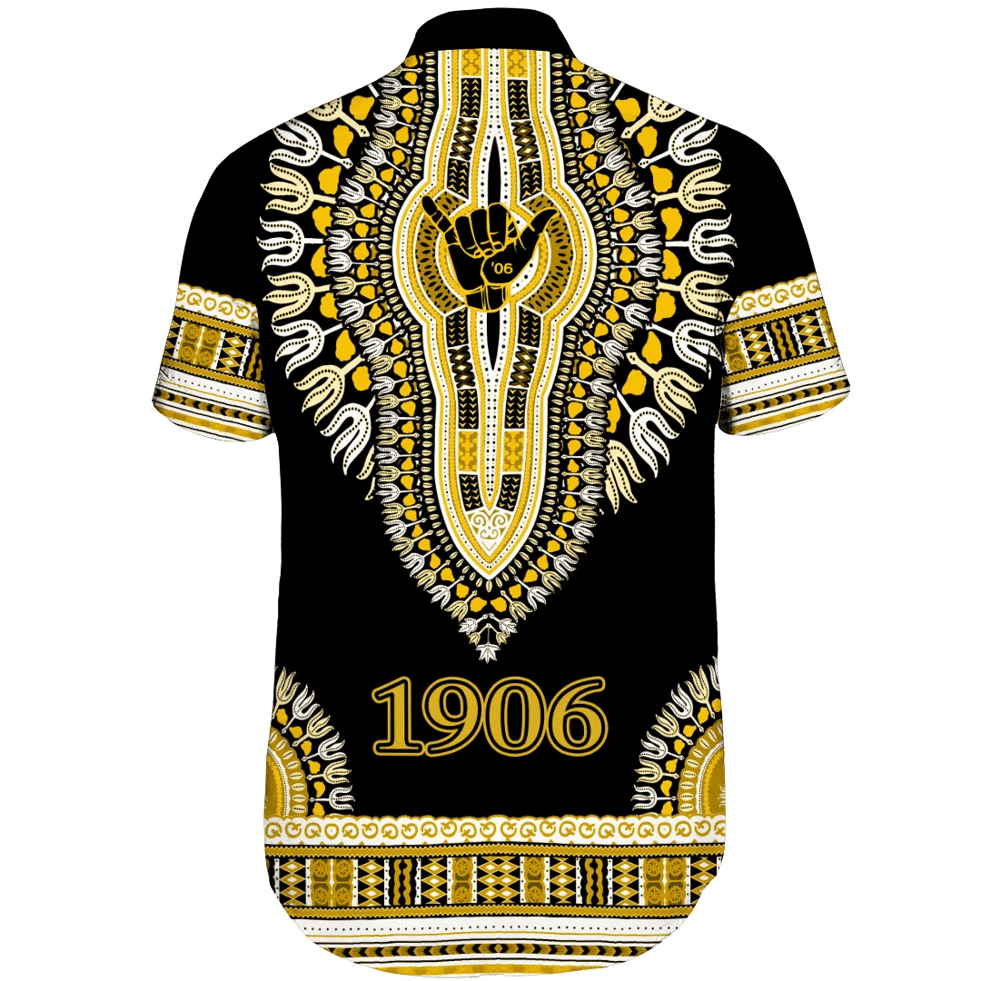 Gettee Shirt - Alpha Phi Alpha Dashiki Short Sleeve Shirt A31