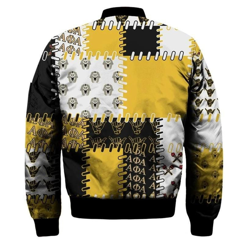 Special Alpha Phi Alpha 1906 Sleeve Zip Bomber Jacket | Getteestore