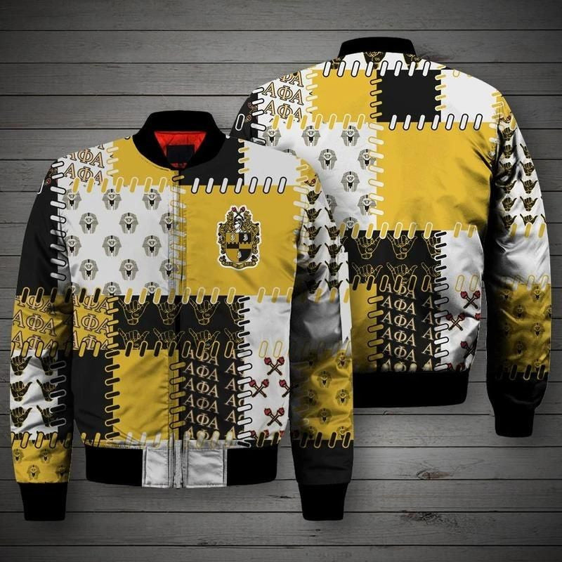 Special Alpha Phi Alpha 1906 Sleeve Zip Bomber Jacket | Gettee