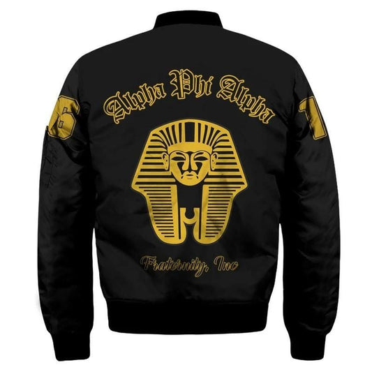 Giza Alpha Phi Alpha Sleeve Zip Bomber Jacket | Getteestore