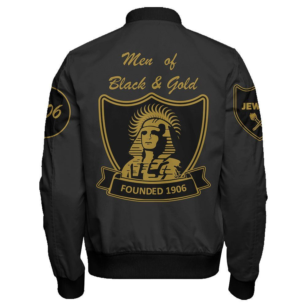 Alpha Phi Alpha Sleeve Zip Bomber Jacket