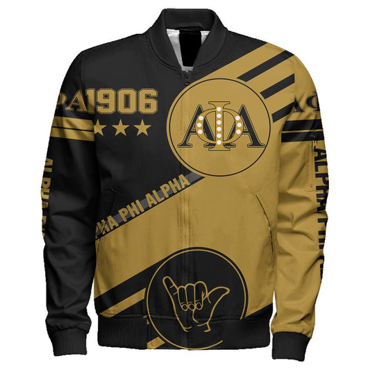 APA Swift Balls Sleeve Zip Bomber Jacket | Africazone.store