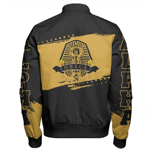 Alpha Phi Alpha Indiana University Sleeve Zip Bomber Jacket