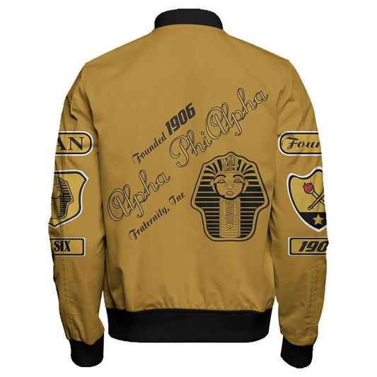 Alpha Phi Alpha Sleeve Zip Bomber Jacket