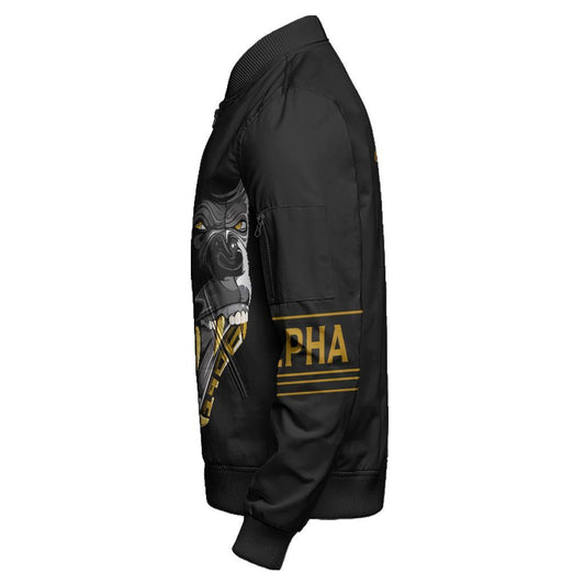 GetteeStore Jacket - The Oldest And The Coldest Alpha Phi Alpha Sleeve Zip Bomber Jacket J5
