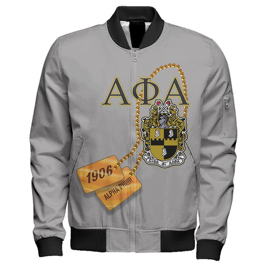 Alpha Phi Alpha A-Phi Sleeve Zip Bomber Jacket