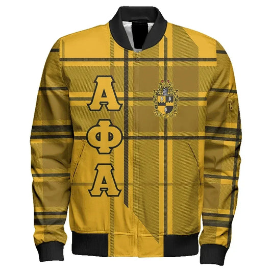 Alpha Phi Alpha Sleeve Zip Bomber Jacket
