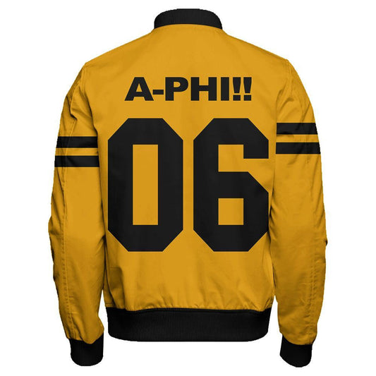 GetteeStore Jacket - Alpha Phi Alpha Fraternity Inc Sleeve Zip Bomber Jacket J5