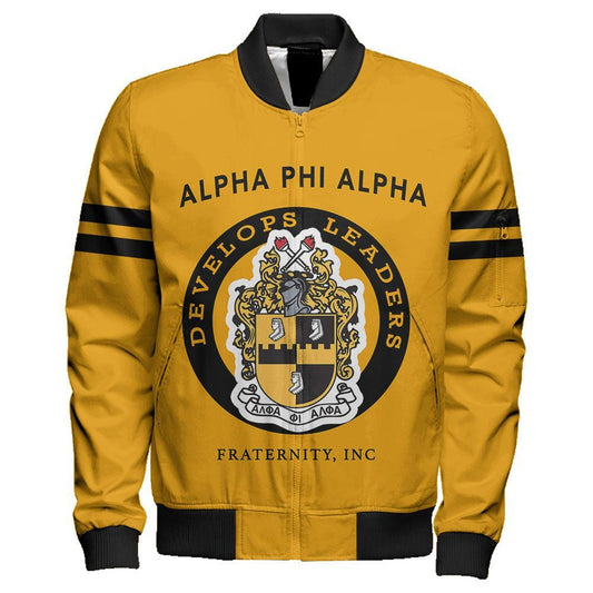 Alpha Phi Alpha Fraternity Inc Sleeve Zip Bomber Jacket