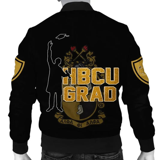 Gettee Jacket - Alpha Phi Alpha HBCU Style Bomber Jacket J09
