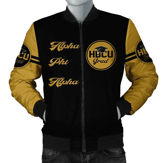 Gettee Jacket - Alpha Phi Alpha HBCU Grad Bomber Jacket J09