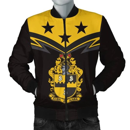 Original Alpha Phi Alpha Bomber Jacket - Zig Zag style J5