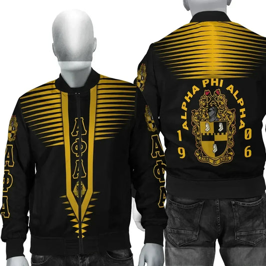 GetteeStore Jacket - Alpha Phi Alpha Fraternity Men Original Style Bomber Jacket J5