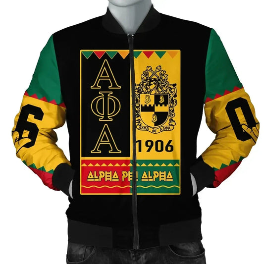 GetteeStore Jacket - Alpha Phi Alpha Black History Month Bomber Jacket J09