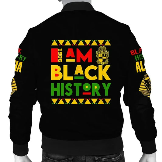 GetteeStore Jacket - Black History Alpha Phi Alpha Bomber Jacket J0