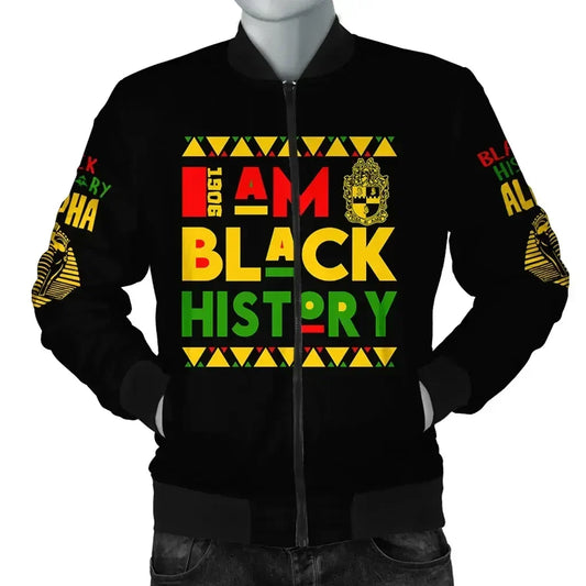 GetteeStore Jacket - Black History Alpha Phi Alpha Bomber Jacket J0