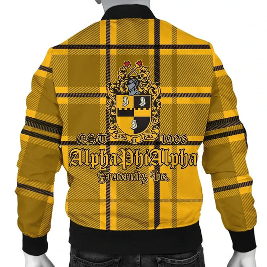 GetteeStore Jacket - Alpha Phi Alpha Burberr Style Bomber Jacket J5N