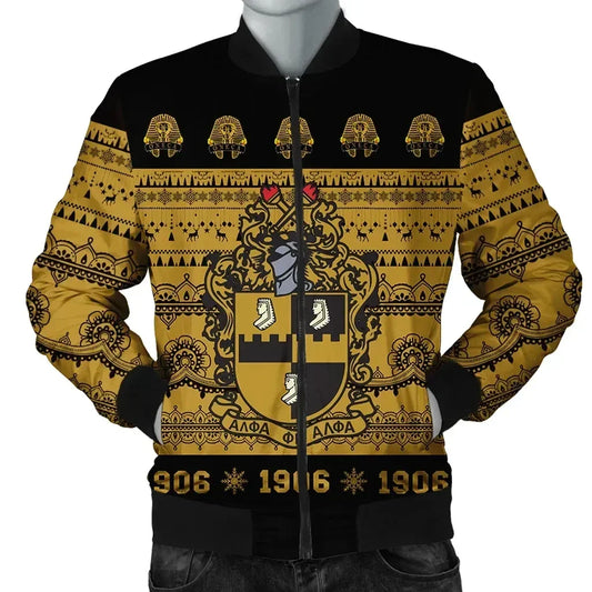GetteeStore Jacket - Alpha Phi Alpha Xmas Establish Year Bomber Jacket J09