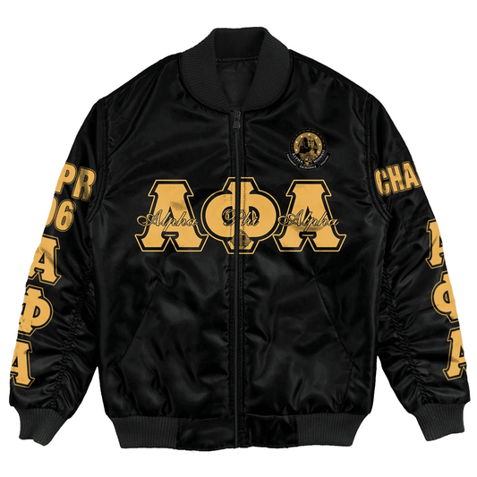 Gettee Bomber Jacket - Alpha Phi Alpha - Alpha Midwest Bomber Jacket A7