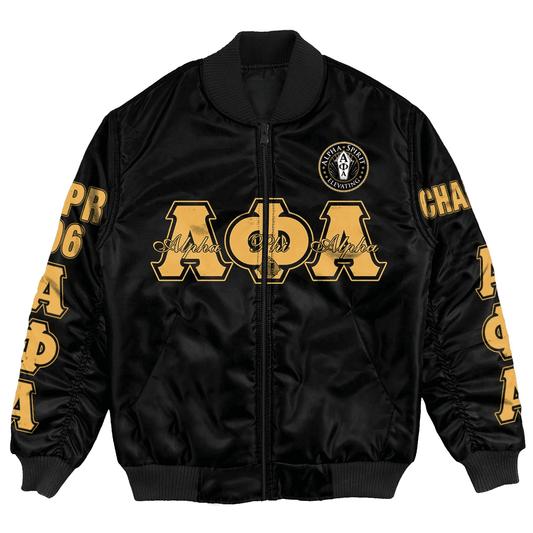 Gettee Bomber Jacket - Alpha Phi Alpha - Willis L Lonzer, III Bomber Jacket A7
