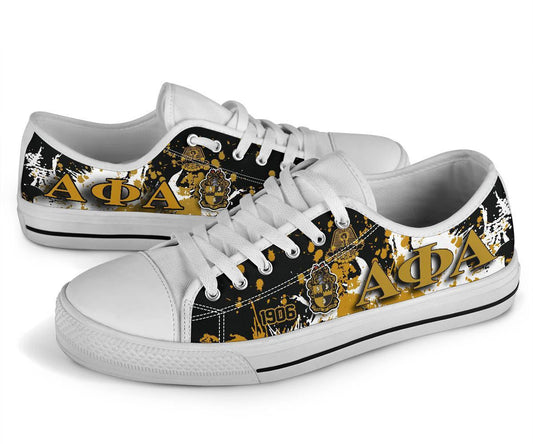 Gettee Shoes -  Alpha Phi Alpha Low Top - Spaint Style J89