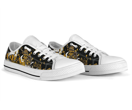 Gettee Shoes -  Alpha Phi Alpha Low Top - Spaint Style J89