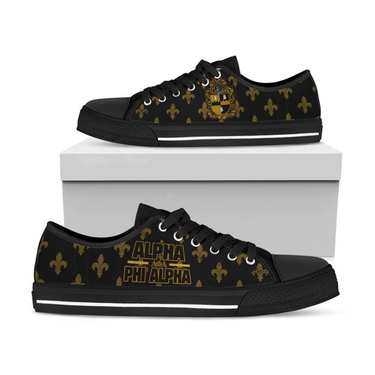 GetteeStore Footwear - Alpha Phi Alpha Pattern Low Top Shoe J09