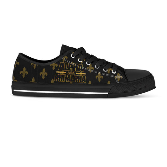 GetteeStore Footwear - Alpha Phi Alpha Pattern Low Top Shoe J09