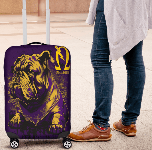 Luggage Covers - Omega Psi Phi Bulldog Luggage Covers A31