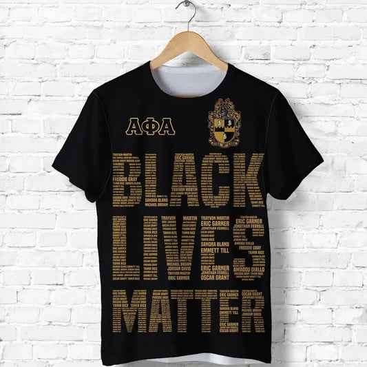 GetteeStore T-shirt - ALPHA PHI ALPHA FRATERNITY BLACK LIVES MATTER T-SHIRT J5