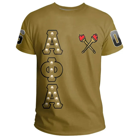GetteeStore T-Shirt - Alpha Phi Alpha Crystal Yellow T-Shirt J09