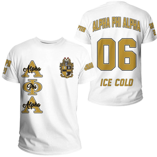 (Custom) Gettee T-shirt - Alpha Phi Alpha ( White ) T-shirt A31