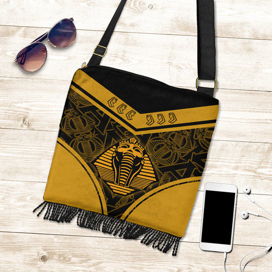 Gettee Store Crossbody Boho Handbag -  Alpha Phi Alpha Sphynx Stylized Crossbody Boho Handbag | Gettee Store
