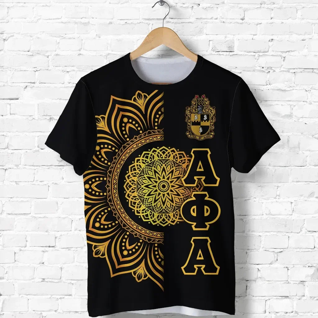 GetteeStore T-shirt - Alpha Phi Alpha Fraternity Mandala Vibes - Sphinx T-shirt J5
