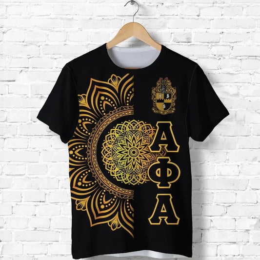 GetteeStore T-shirt - Alpha Phi Alpha Fraternity Mandala Vibes - Sphinx T-shirt J5