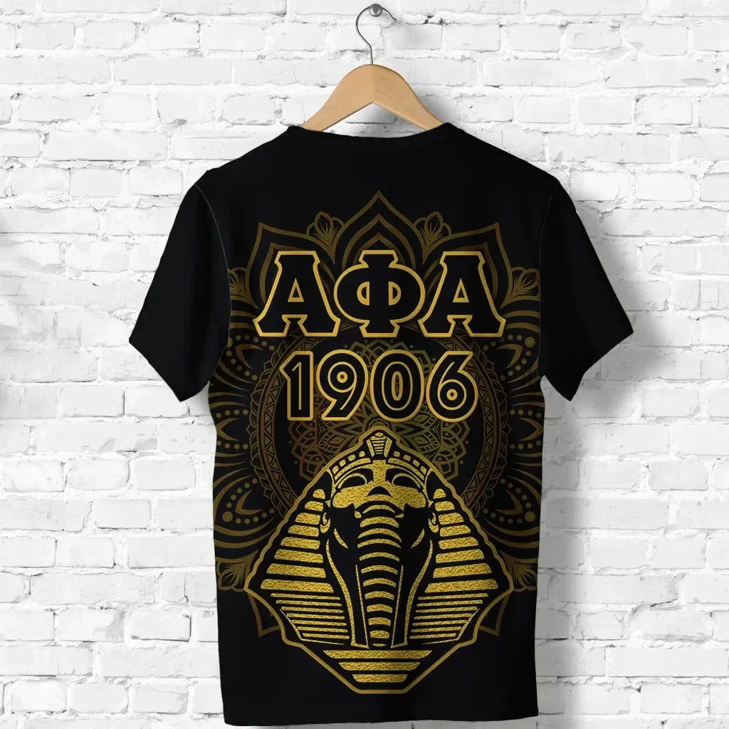 GetteeStore T-shirt - Alpha Phi Alpha Fraternity Mandala Vibes - Sphinx T-shirt J5