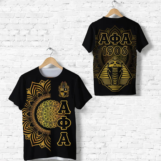 GetteeStore T-shirt - Alpha Phi Alpha Fraternity Mandala Vibes - Sphinx T-shirt J5