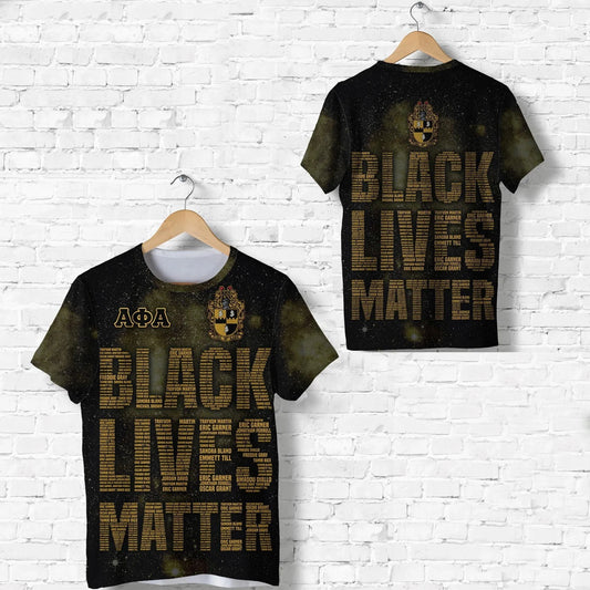 GetteeStore T-shirt - ALPHA PHI ALPHA FRATERNITY BLACK LIVES MATTER NO.1 T-SHIRT J5