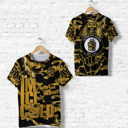 GetteeStore T-shirt - Alpha Phi Alpha Fraternity Camouflage Vibes - Ice Cold No.1 T-shirt J5