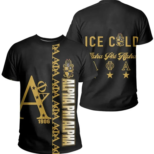 GetteeStore T-Shirt - Black Alpha Phi Alpha Tee J90