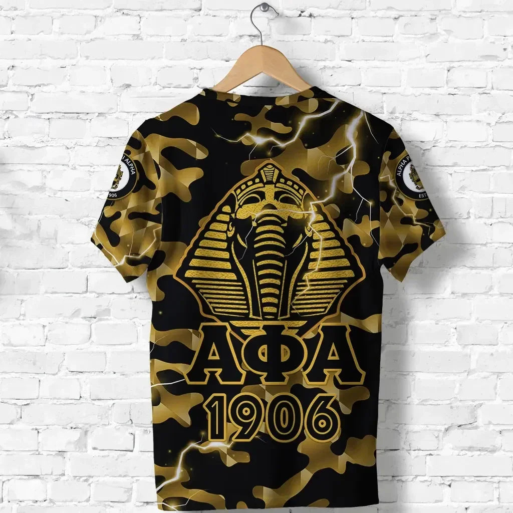 GetteeStore T-shirt - Alpha Phi Alpha Fraternity Camouflage Vibes - Hand Sign No.1 T-shirt J5